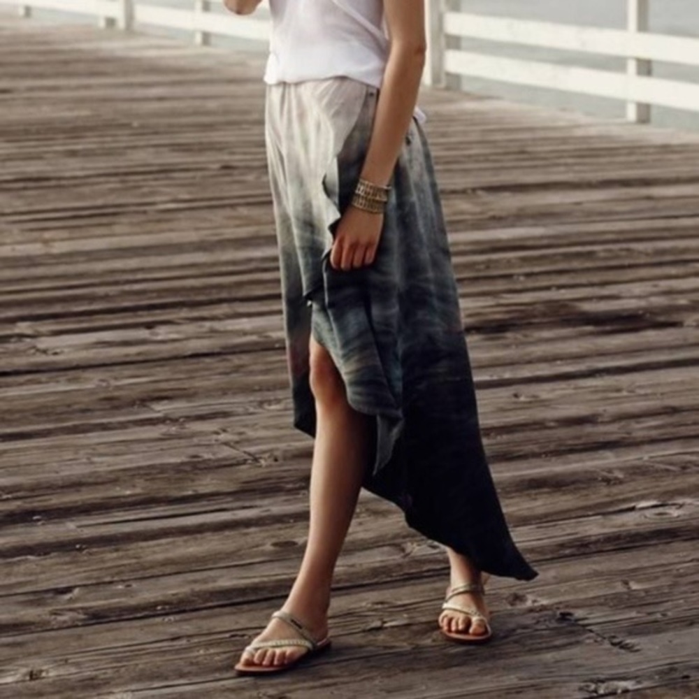 Anthropologie Gypsy 05 Seascape Silk Skirt